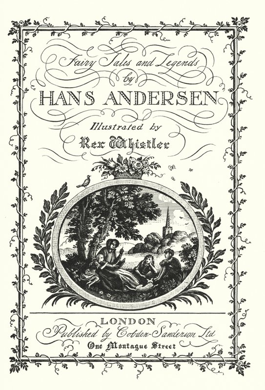 Title page for Fairy Tales and Legends by Hans Andersen by Rex (after) Whistler