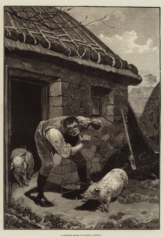 A Private Shave in County Galway by Richard Caton Woodville junior