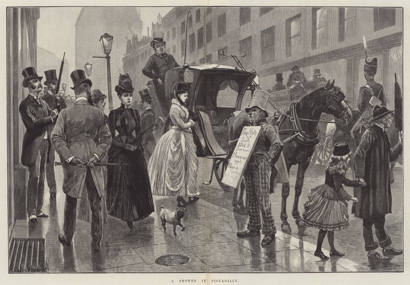 A Shower in Piccadilly by Richard Caton Woodville junior