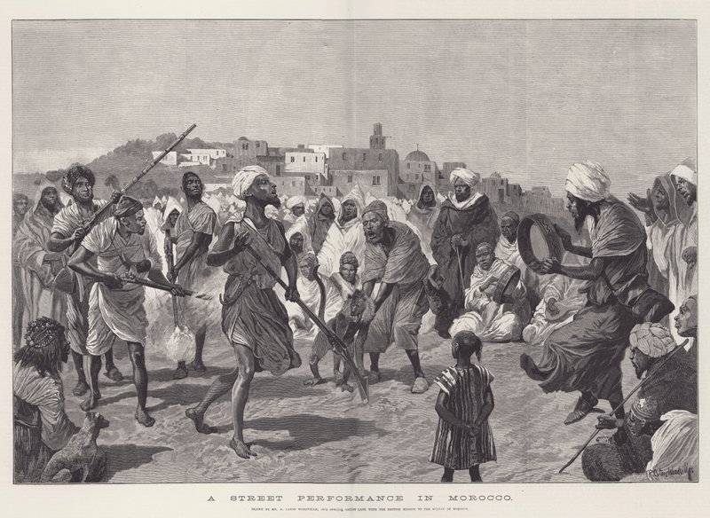 A Street Performance in Morocco by Richard Caton Woodville junior