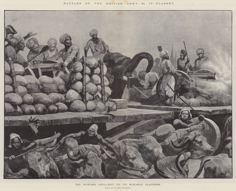 Battles of the British Army, Plassey by Richard Caton Woodville junior