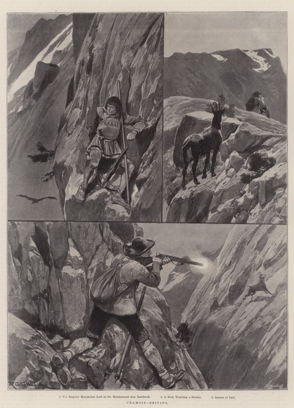 Chamois-Driving by Richard Caton Woodville junior