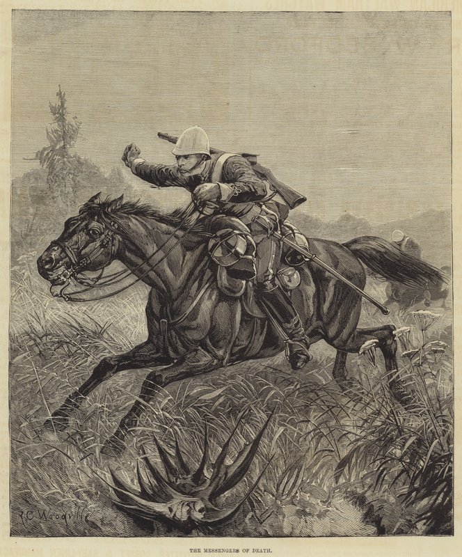 Death and Funeral of the Prince Imperial, the Messengers of Death by Richard Caton Woodville junior