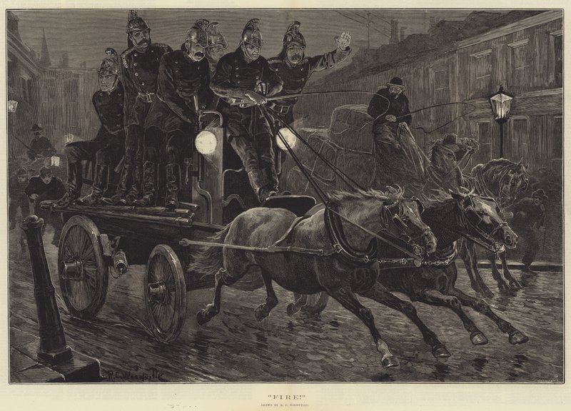 Fire by Richard Caton Woodville junior