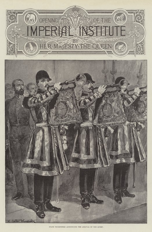 State Trumpeters Announcing the Arrival of the Queen by Richard Caton Woodville junior