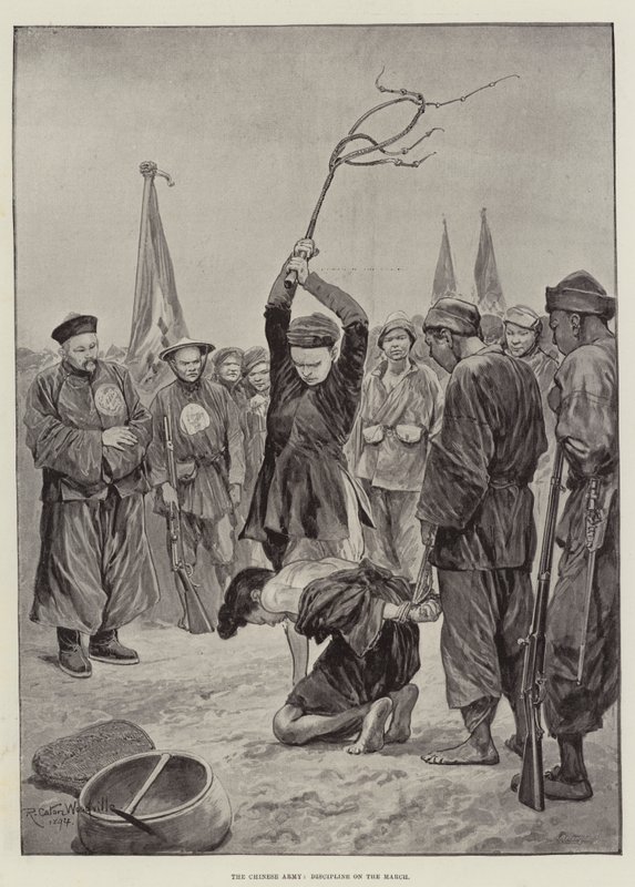 The Chinese Army, Discipline on the March by Richard Caton Woodville junior