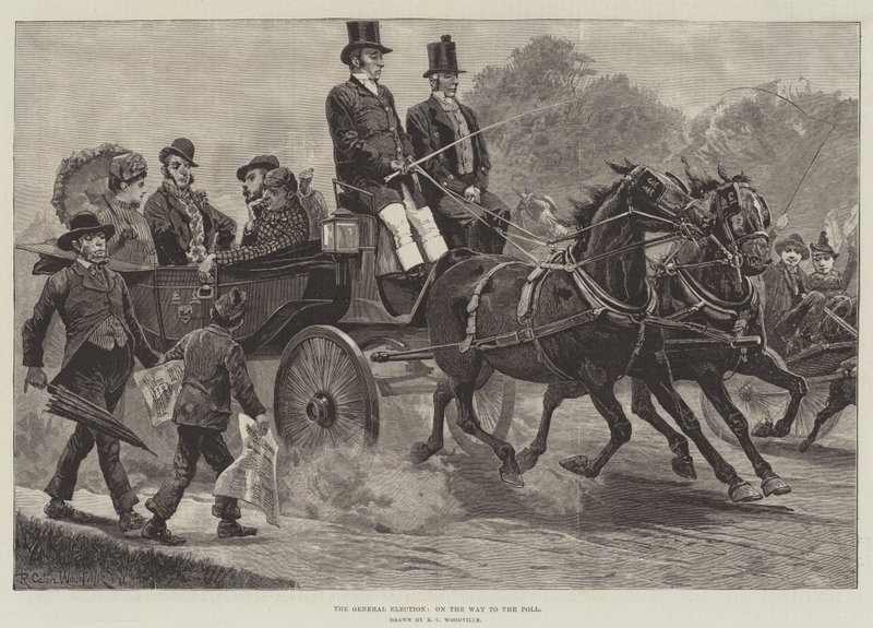 The General Election, on the Way to the Poll by Richard Caton Woodville junior