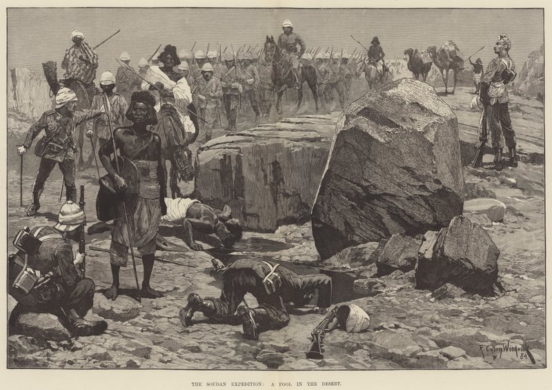The Soudan Expedition, a Pool in the Desert by Richard Caton Woodville junior