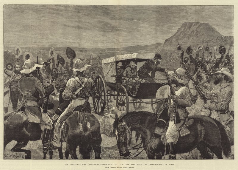 The Transvaal War, President Brand Arriving at Laing