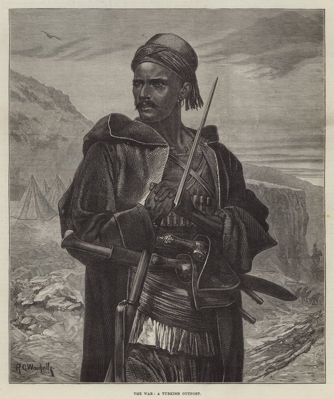 The War, a Turkish Outpost by Richard Caton Woodville junior