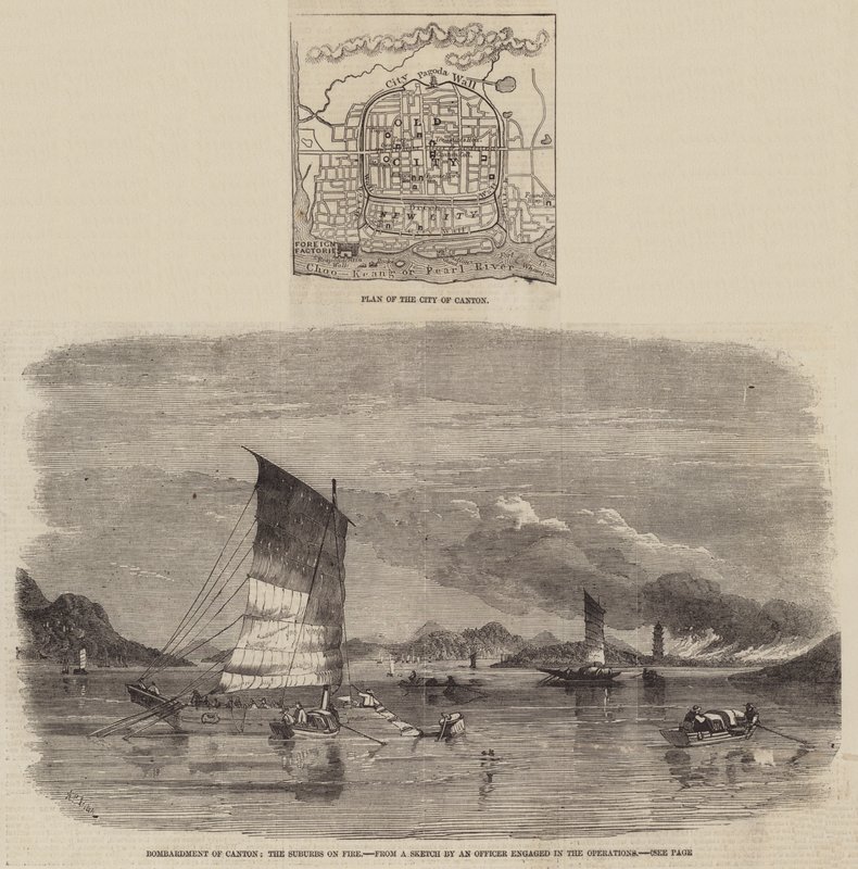 Bombardment of Canton by Richard Principal Leitch