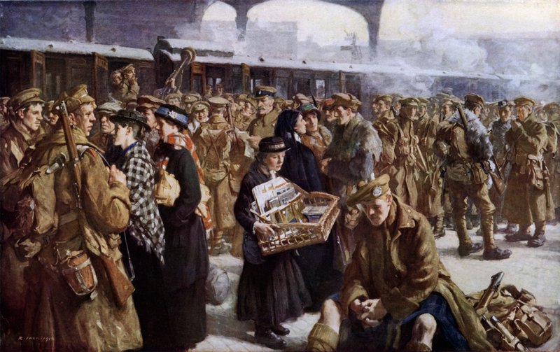 Victoria Station, WW1, Leaving for France by Richard (after) Jack