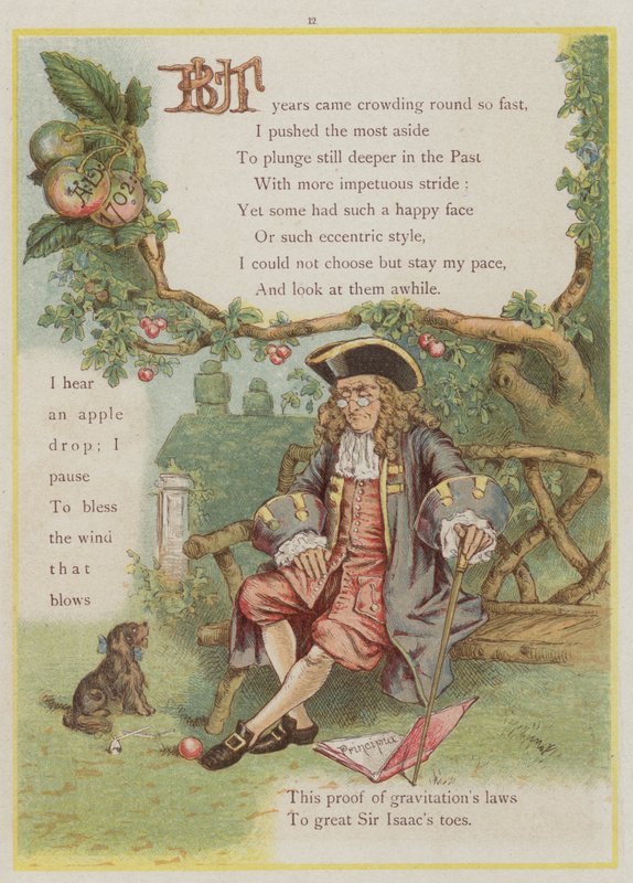 Page from Upstream by Richard Andre, Isaac Newton and gravity by Richard Andre