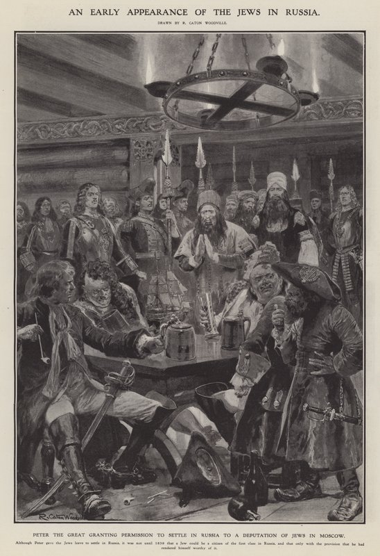 An Early Appearance of the Jews in Russia by Richard Caton II (after) Woodville