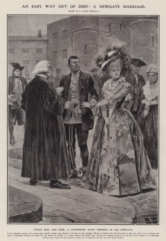 An Easy Way Out of Debt: a Newgate Marriage by Richard Caton II (after) Woodville