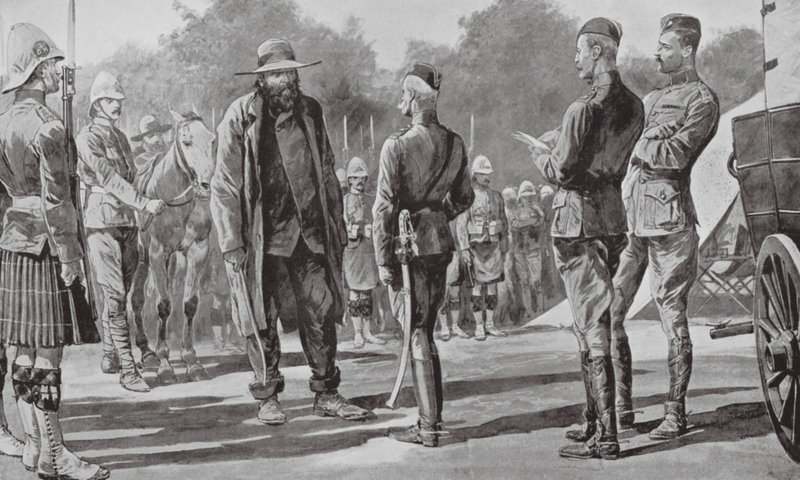 Commandant Cronje Surrenders to Lord Roberts by Richard Caton II (after) Woodville