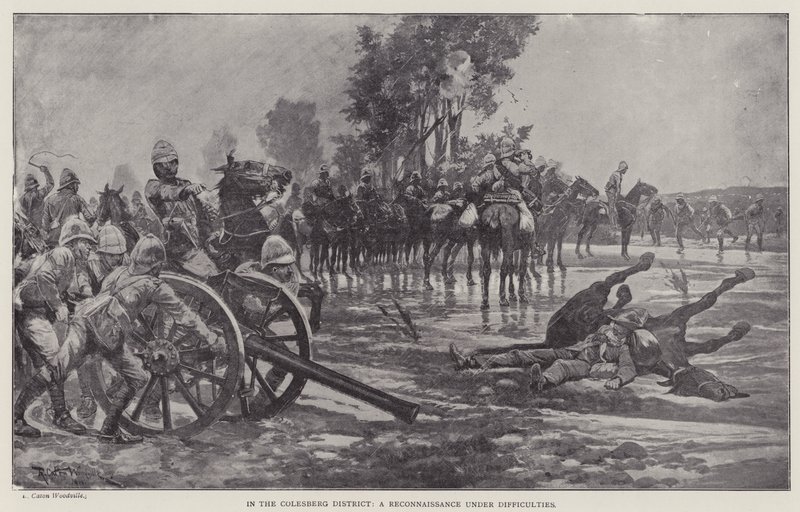 In the Colesberg District, a Reconnaissance Under Difficulties by Richard Caton II (after) Woodville