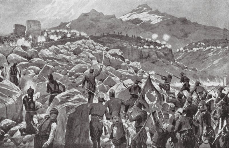 The Cretan Rebellion Against the Turks by Richard Caton II (after) Woodville