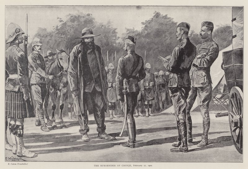 The Surrender of Cronje, 27 February 1900 by Richard Caton II (after) Woodville
