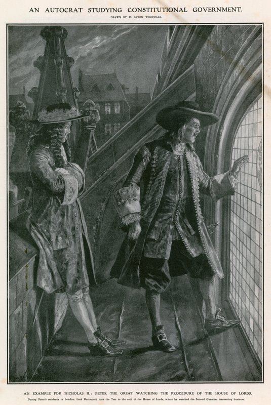 Peter the Great watching the procedure of the House of Lords by Richard Caton Woodville