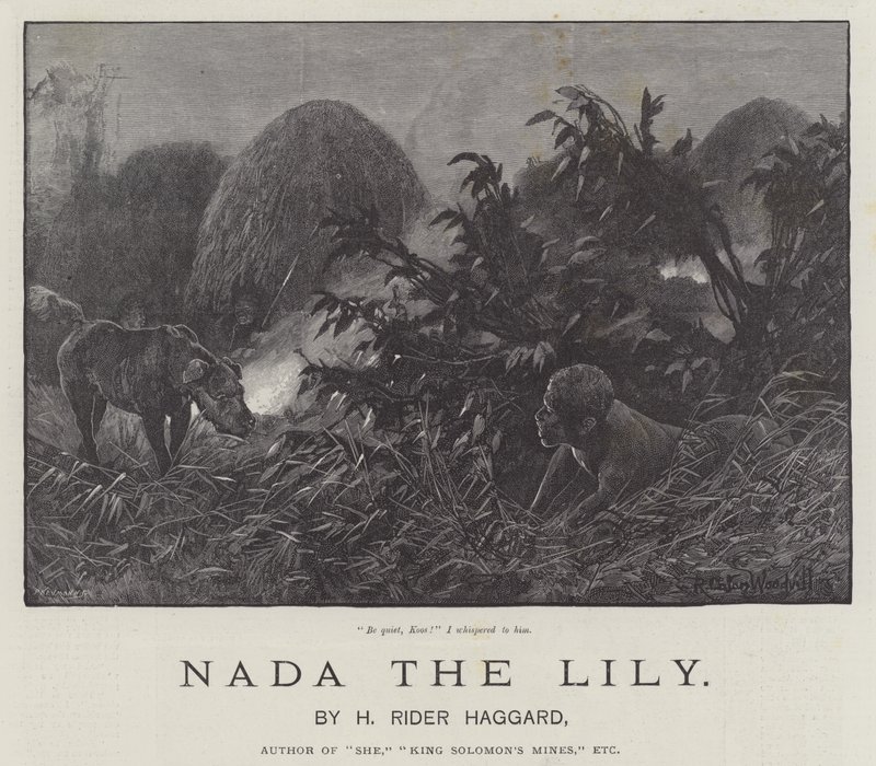 Nada the Lily, by H. Rider Haggard by Richard Caton Woodville junior