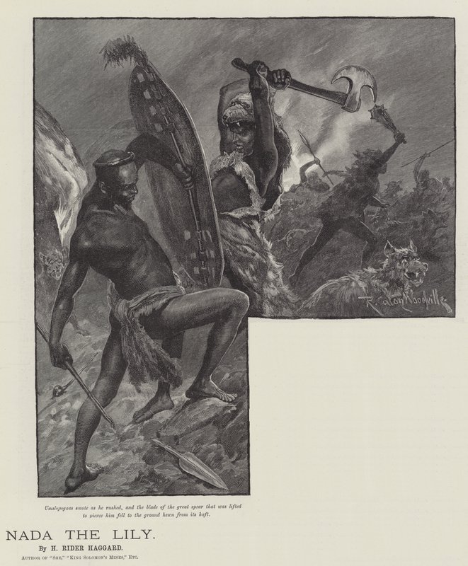 Nada the Lily, by H Rider Haggard by Richard Caton Woodville junior