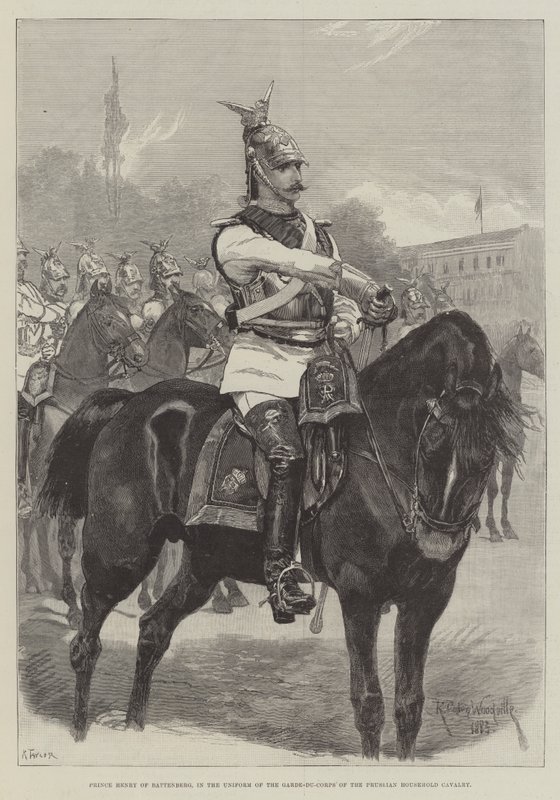 Prince Henry of Battenberg in the Uniform of the Garde-du-Corps of the Prussian Household Cavalry by Richard Caton Woodville junior
