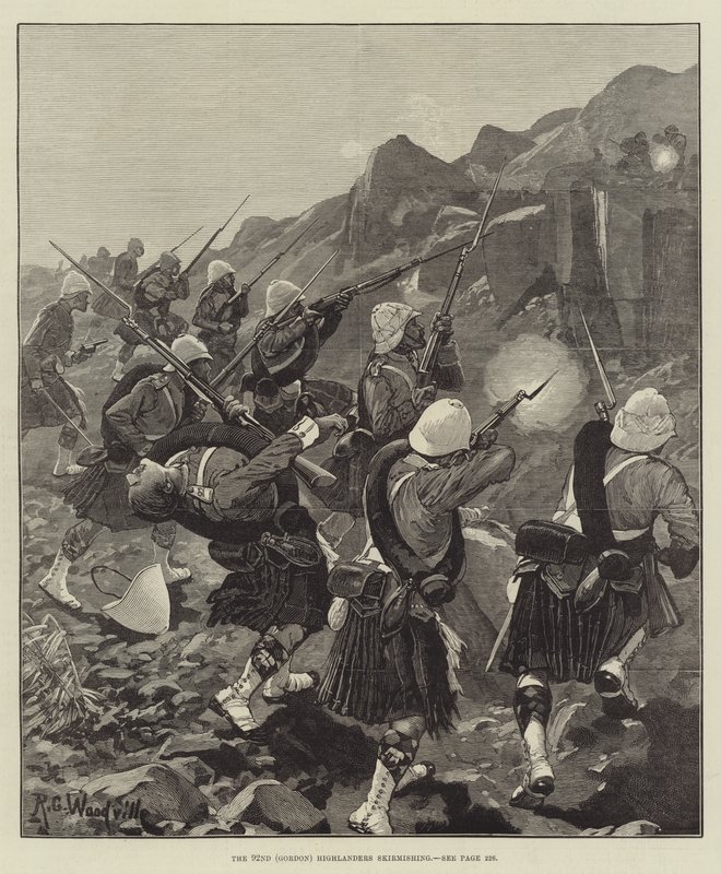 The 92nd (Gordon) Highlanders Skirmishing by Richard Caton Woodville junior