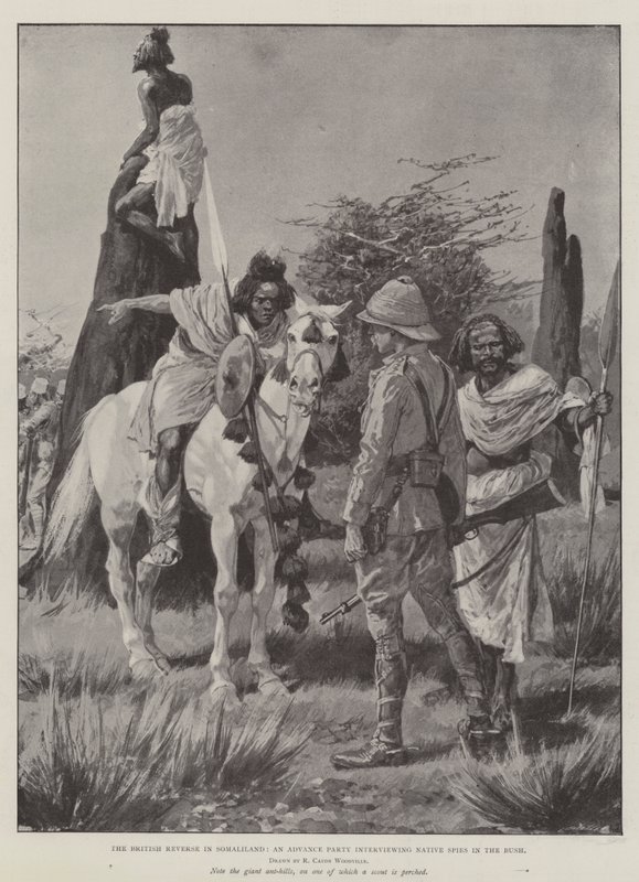The British Reverse in Somaliland, an Advance Party Interviewing Native Spies in the Bush by Richard Caton Woodville junior