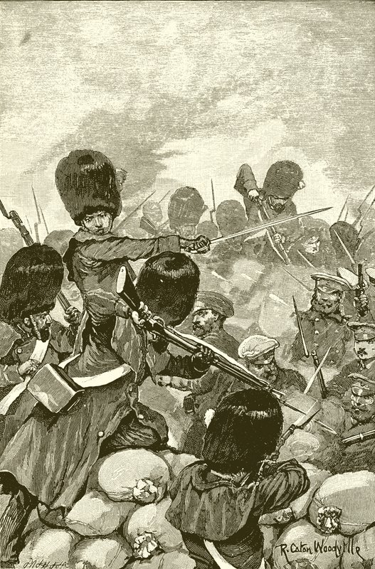 The Fight within the Sandbag Battery by Richard Caton Woodville junior