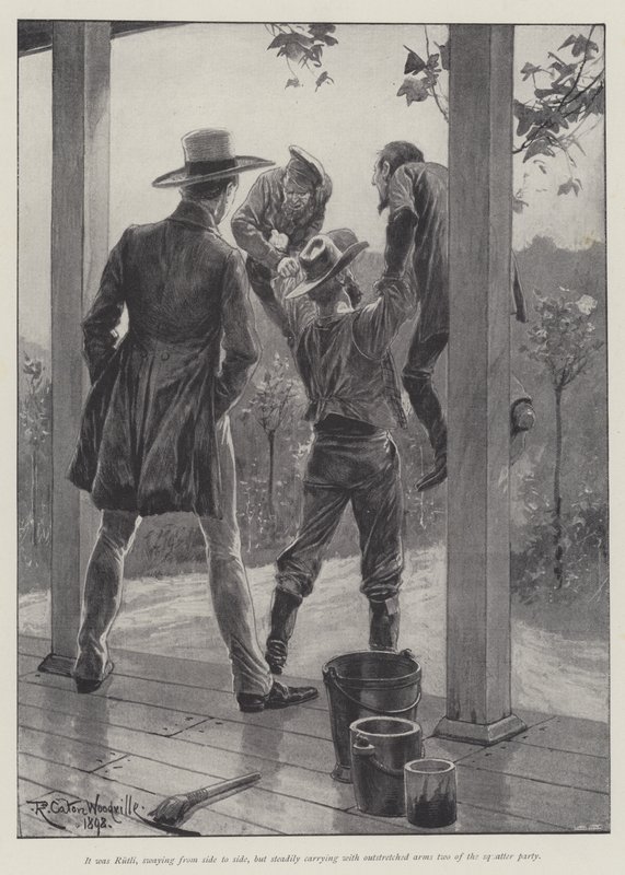 The Man and the Mountain, by Bret Harte by Richard Caton Woodville junior