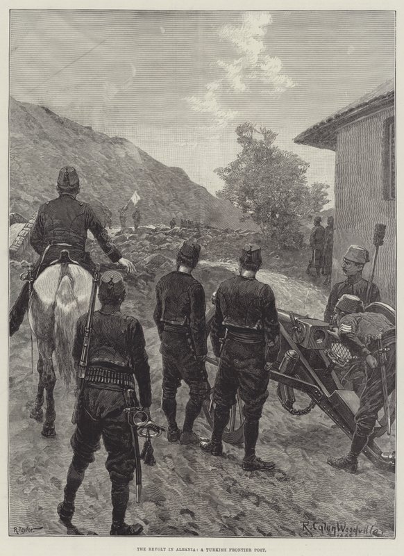The Revolt in Albania, a Turkish Frontier Post by Richard Caton Woodville junior