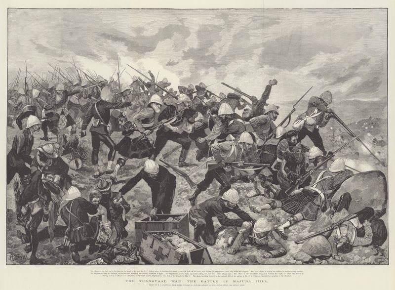 The Transvaal War, the Battle of Majuba Hill by Richard Caton Woodville junior