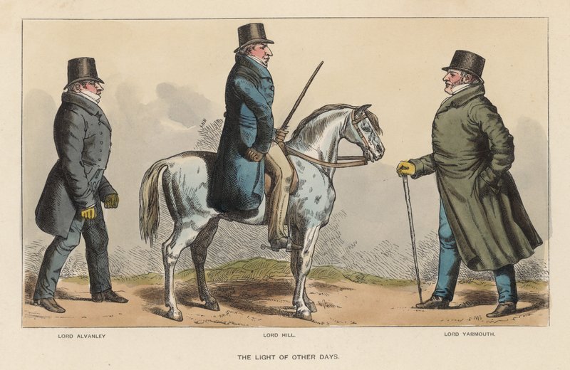 The Light of Other Days, featuring Lord Alvanley, Lord Hill and Lord Yarmouth by Richard Dighton