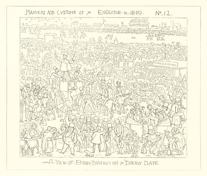 A View of Epsom Downs on Derby Day by Richard Doyle
