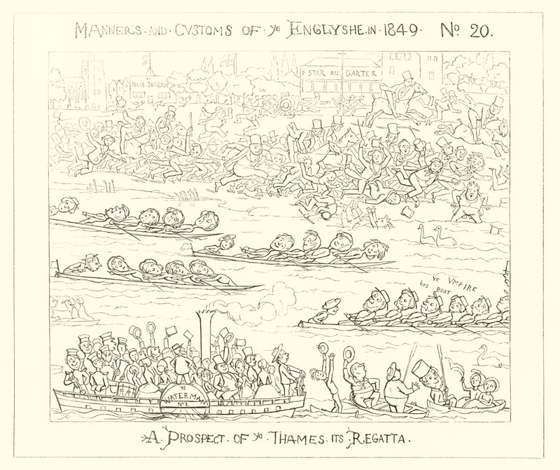 A prospect of the Thames Regatta (1849) by Richard Doyle