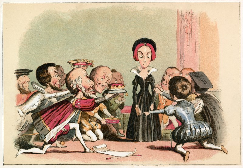 Lady Jane Dudley Pressed to Accept the Crown by Richard Doyle