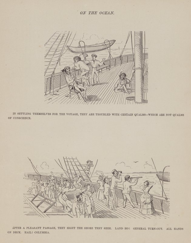 Page from The American Tour of Messrs Brown, Jones and Robinson by Richard Doyle