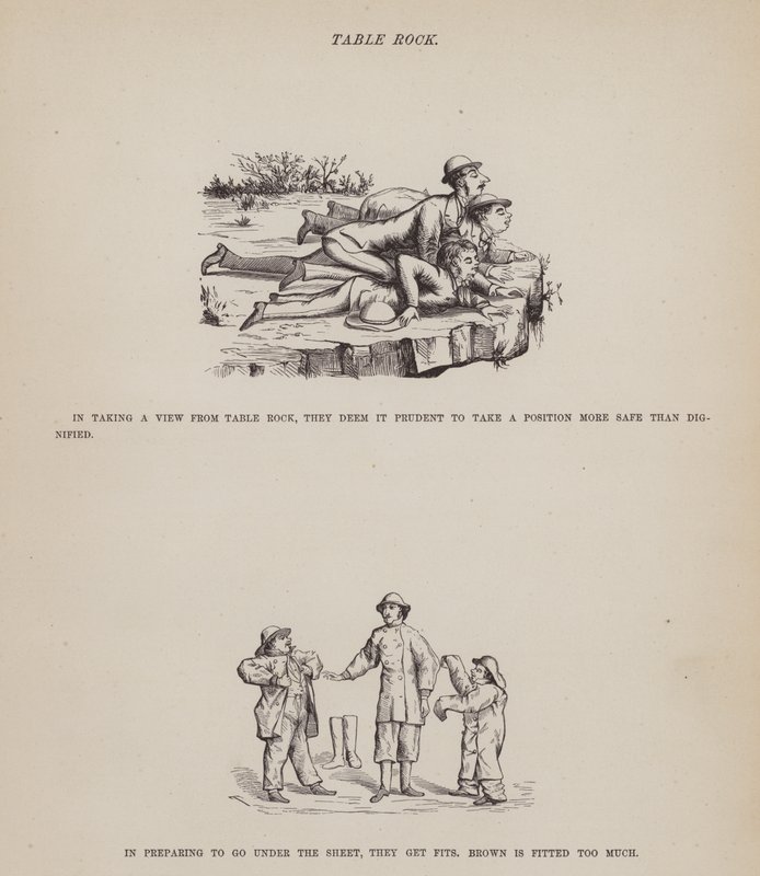 Page from The American Tour of Messrs Brown, Jones and Robinson by Richard Doyle