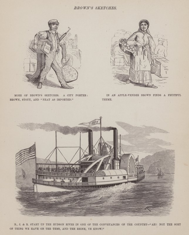 Page from The American Tour of Messrs Brown, Jones and Robinson by Richard Doyle