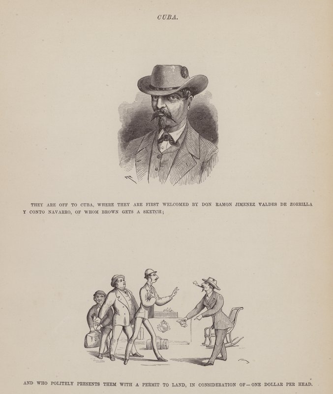 Page from The American Tour of Messrs Brown, Jones and Robinson (engraving) by Richard Doyle