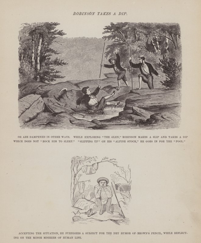 Page from The American Tour of Messrs Brown, Jones and Robinson by Richard Doyle