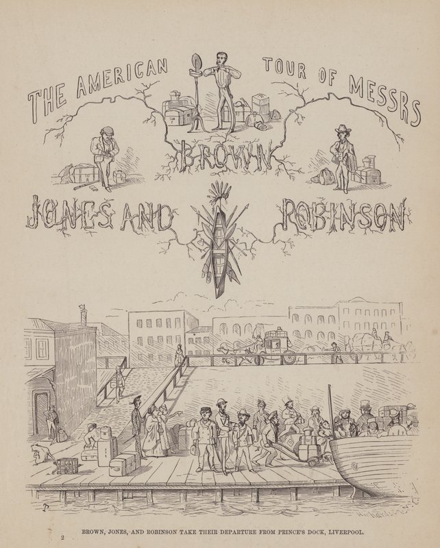 Page from The American Tour of Messrs Brown, Jones and Robinson by Richard Doyle