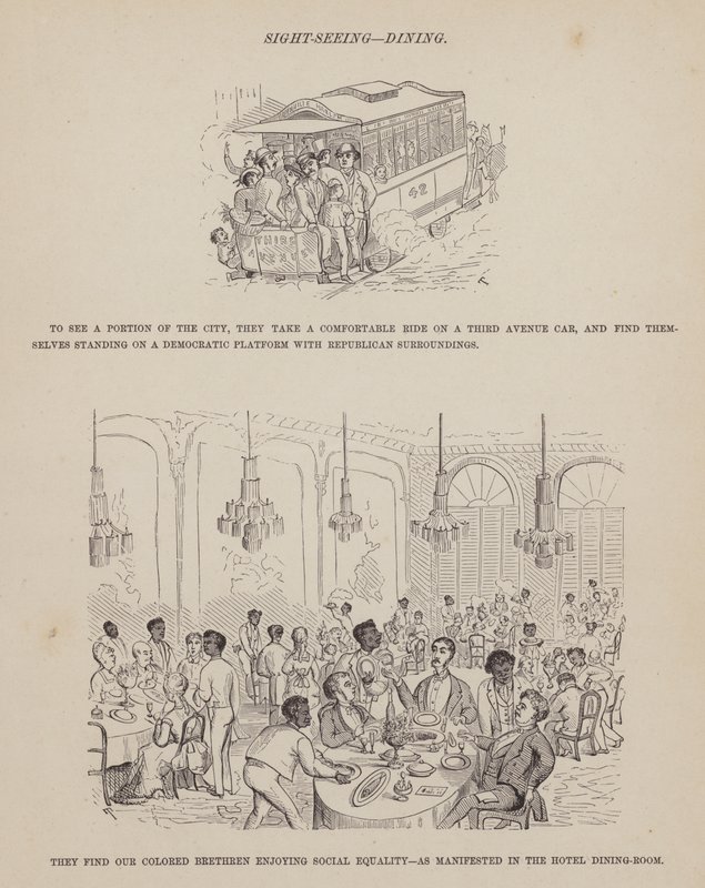 Page from The American Tour of Messrs Brown, Jones and Robinson by Richard Doyle