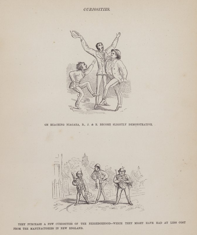 Page from The American Tour of Messrs Brown, Jones and Robinson by Richard Doyle