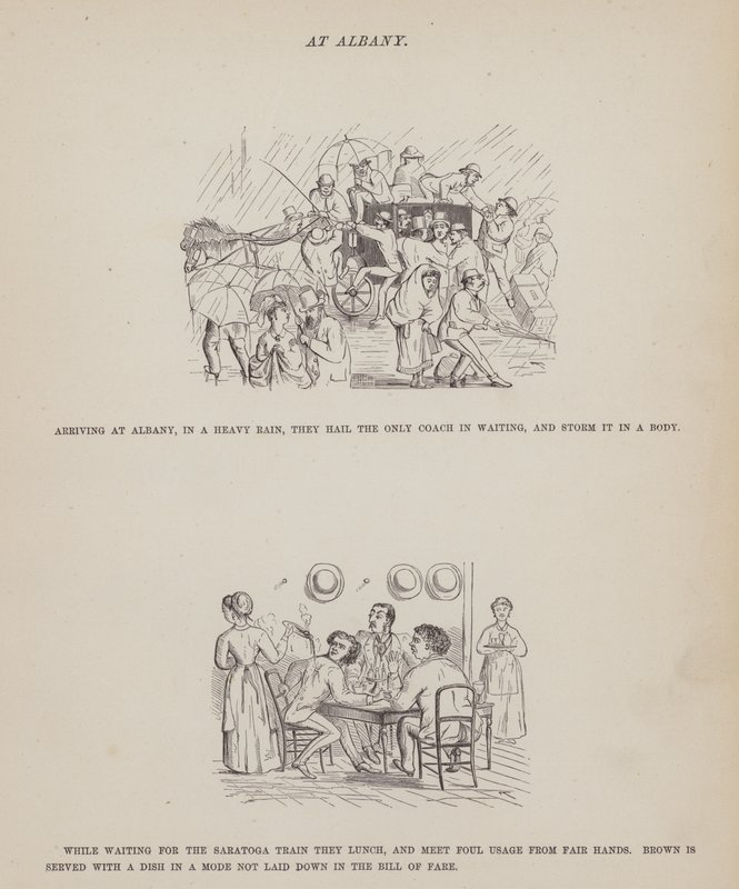 Page from The American Tour of Messrs Brown, Jones and Robinson by Richard Doyle