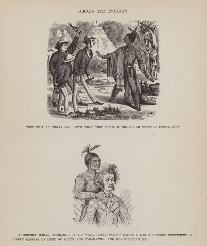 Page from The American Tour of Messrs Brown, Jones and Robinson (engraving) by Richard Doyle