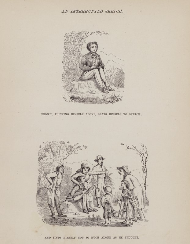 Page from The American Tour of Messrs Brown, Jones and Robinson (engraving) by Richard Doyle