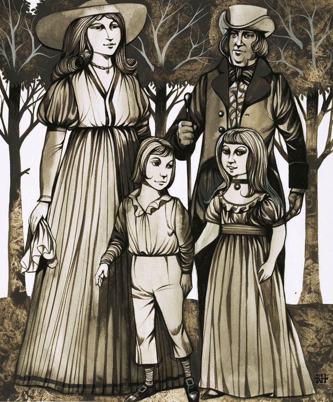 Towards the end of the 18th century children, like their parents, began to wear comfortable clothes by Richard Hook
