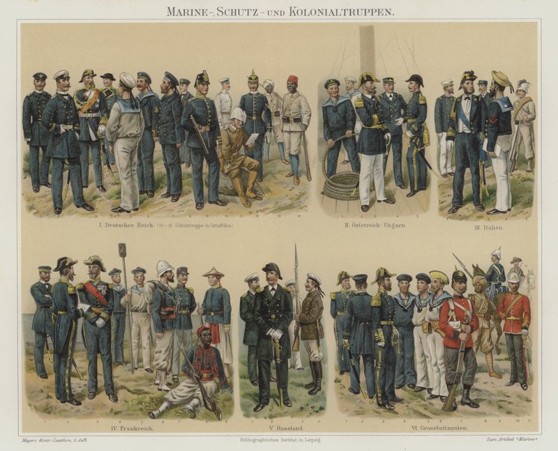 Marines and colonial troops of European armies by Richard Knotel